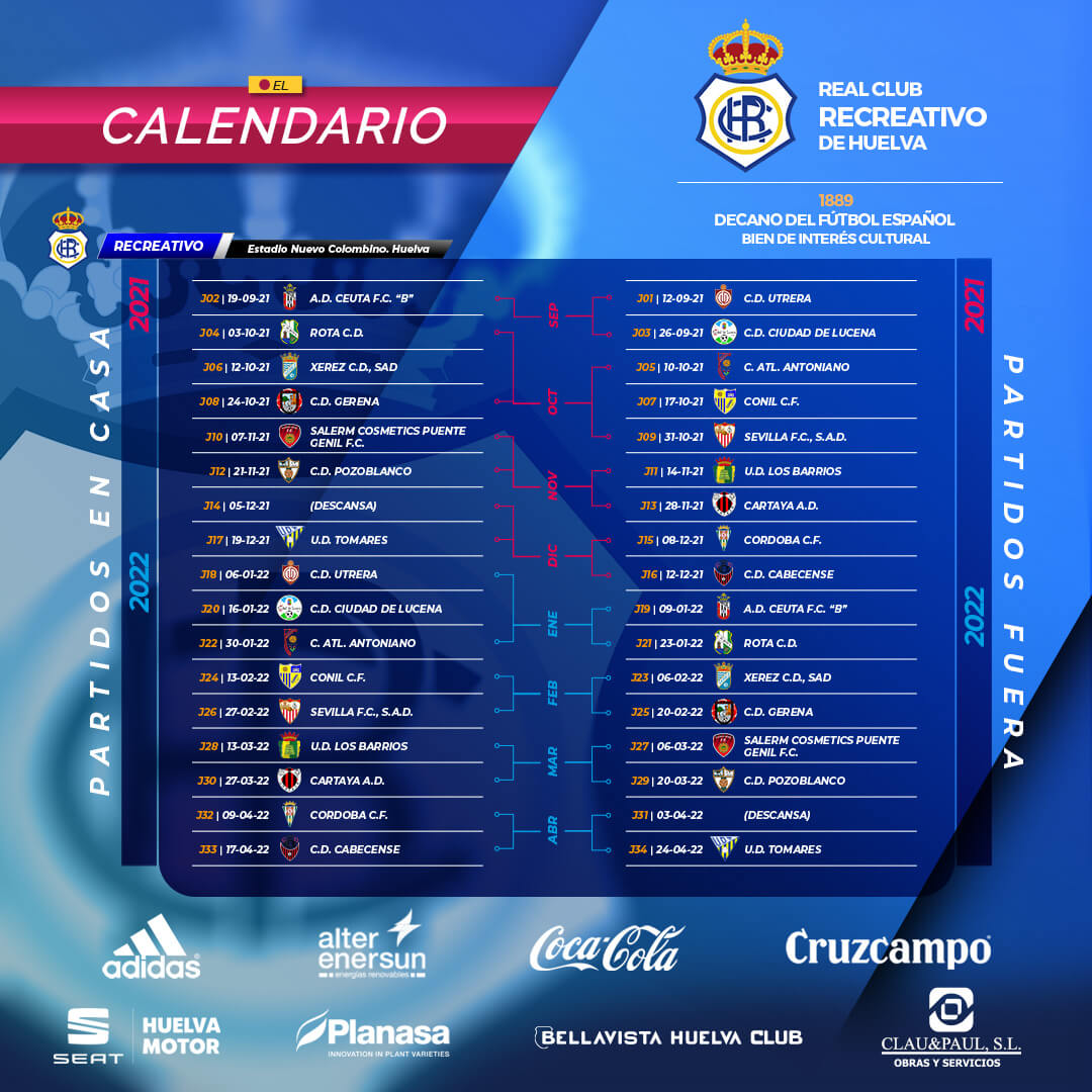 Calendario de la temporada